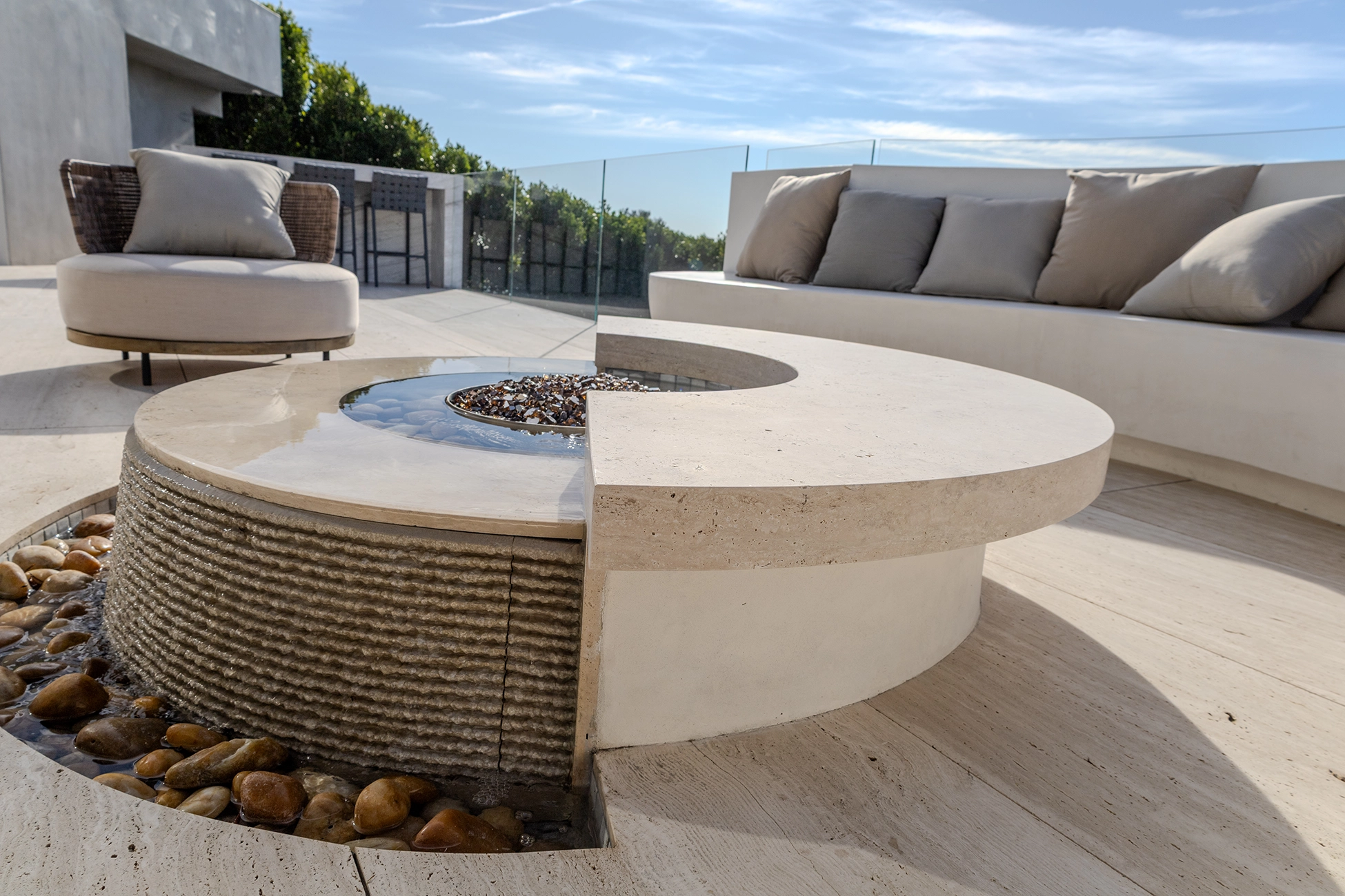 Marbel Outdoor Fireplace D
